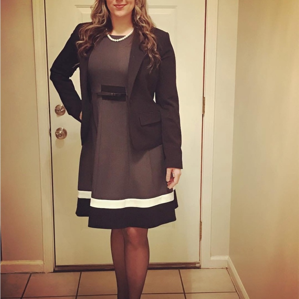 Work Black and Blue Dress